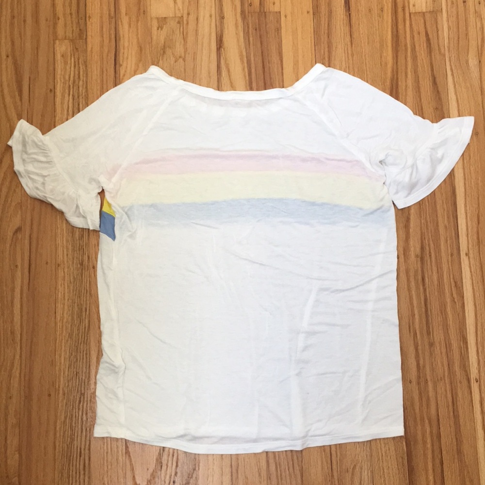 Colored Striped Ruffled Top - Picture 5 of 7